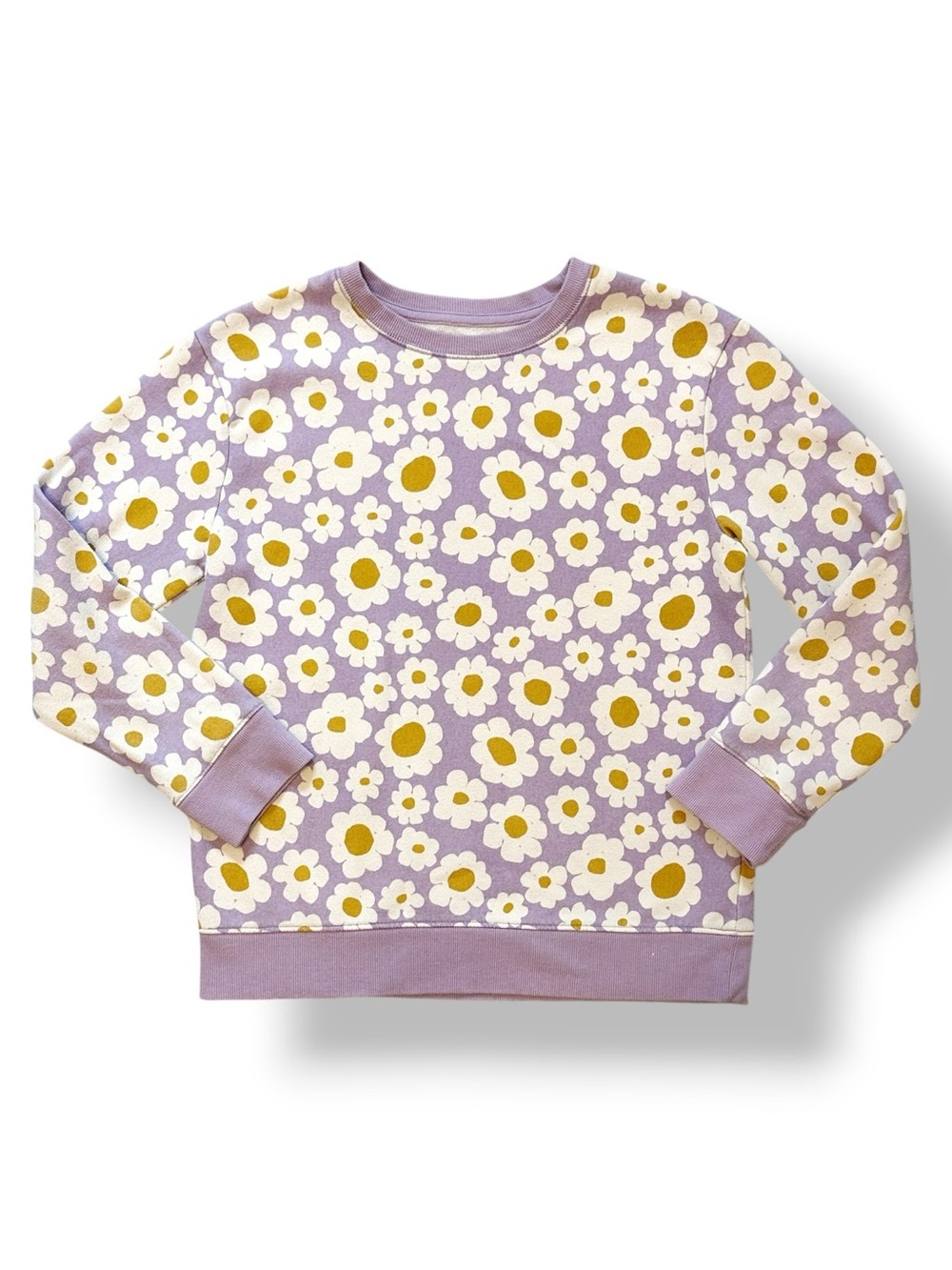 Cat & Jack | Purple Daisy Floral Crewneck Pullover Sweatshirt (14) 🌼